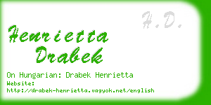 henrietta drabek business card